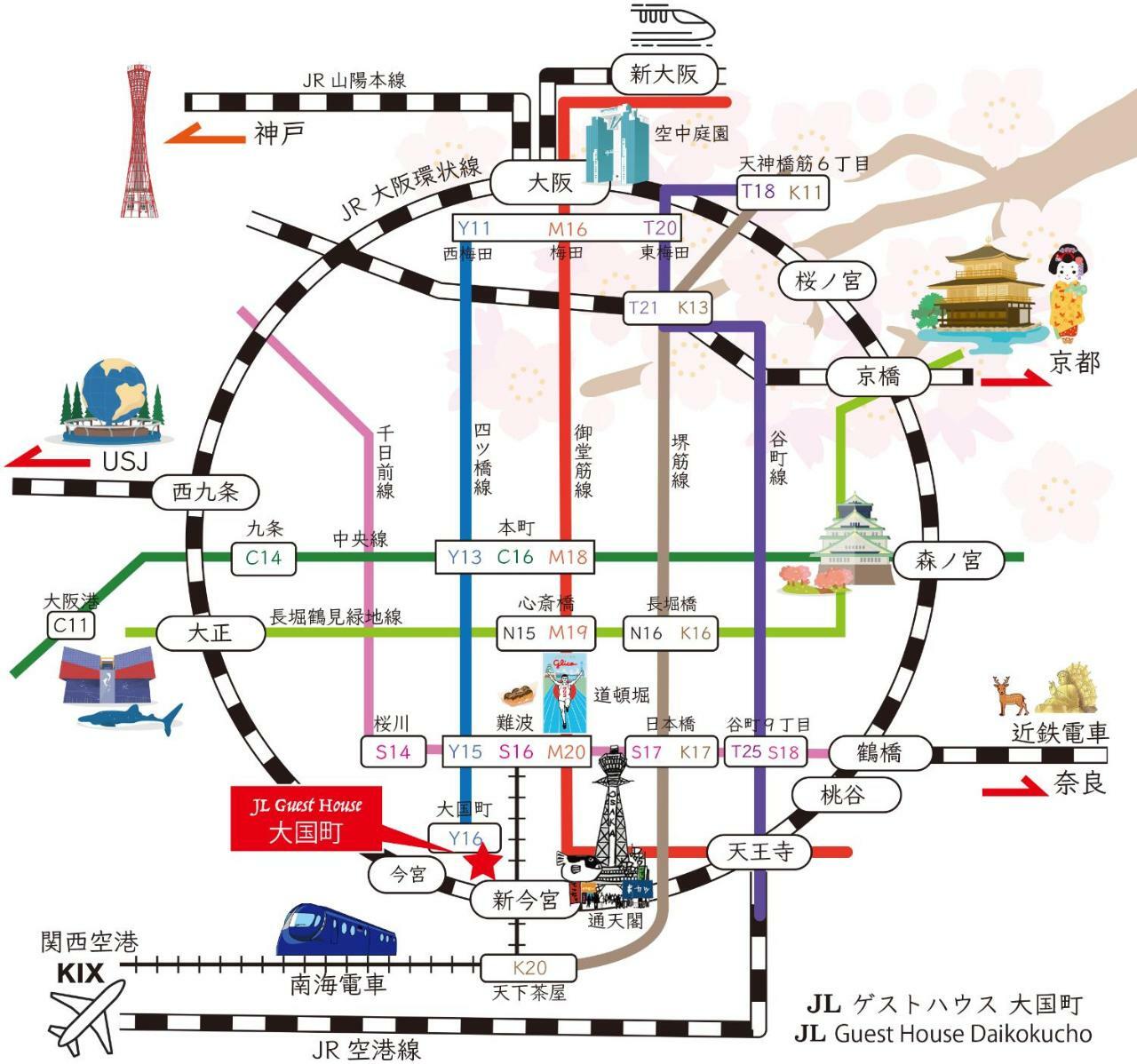 Jl Guesthouse Daikokucho Osaka Dış mekan fotoğraf